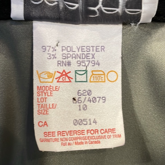 Vintage LESLIE BELLE Blazer front zip embroidery sage green - Picture 14 of 15